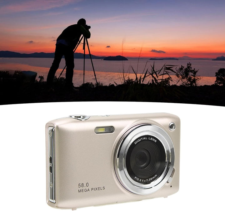4K Compact Digital Camera with 58MP Photos and 16X Zoom – Lumora