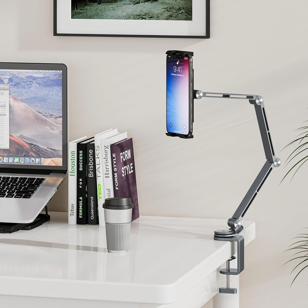 Adjustable Aluminum Tablet Desk Stand with 360° Rotation – Movaro