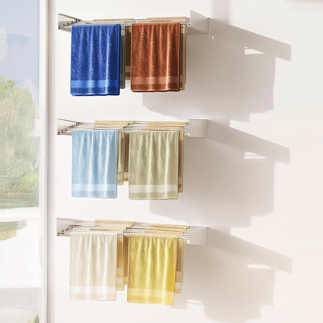 Wall-Mounted Foldable Clothes Drying Rack – DryWall