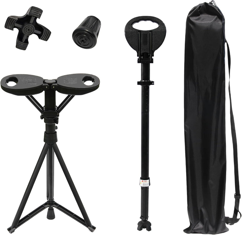 Foldable Walking Cane with Seat – StepMate