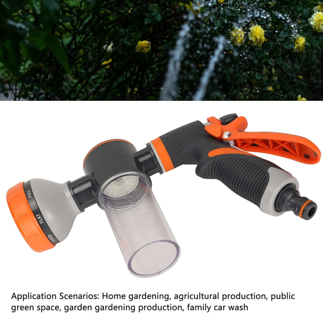 Garden Watering Foam Sprayer 8 Modes High Pressure Hand Shower