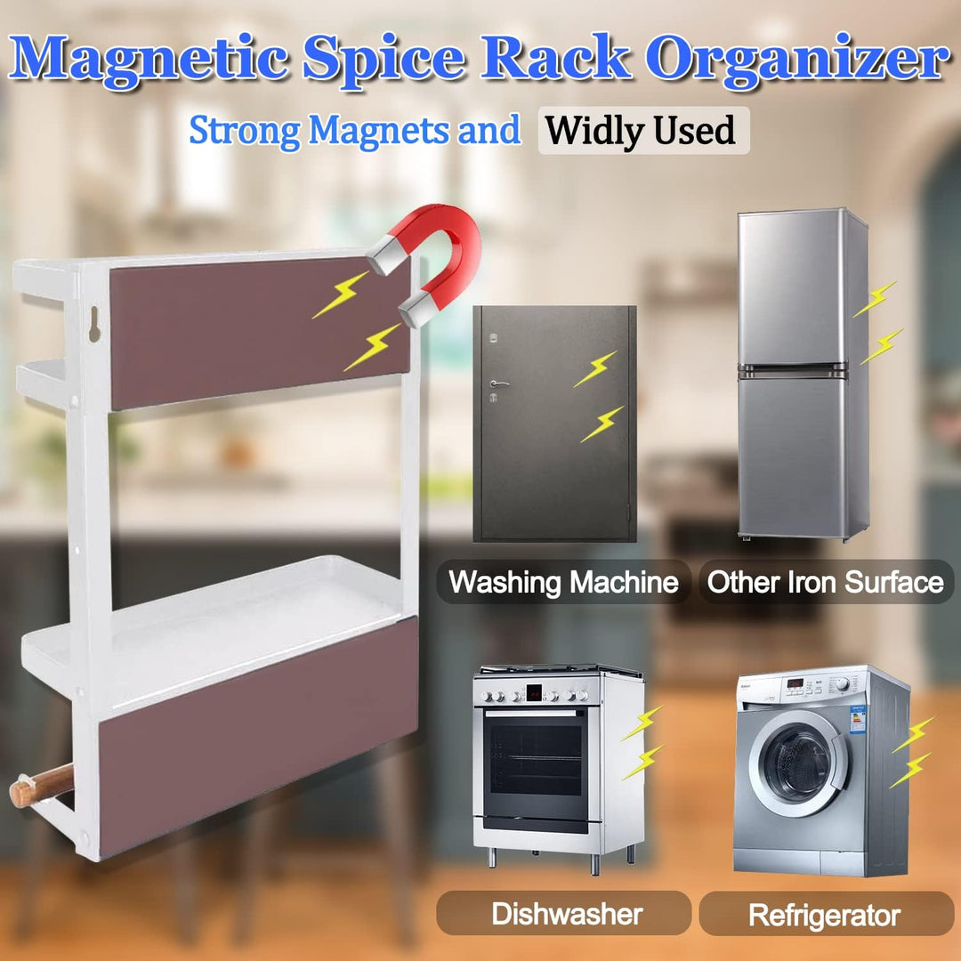 Magnetic Fridge Spice Rack with Paper Towel Holder – Oryden