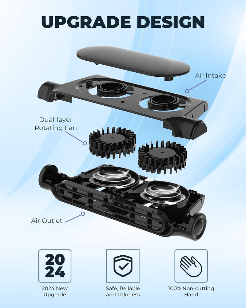 3 Speeds USB Car Cooling Fan & Headrest Mount – AutoBreeze (1+1 FREE)
