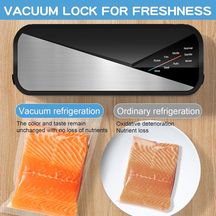 6-in-1 Vacuum Sealer with 80kPa Suction and 30cm Sealing Strip – Fresvyn