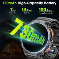 Military Smart Watch for Men with 1.85" HD Screen and Flashlight