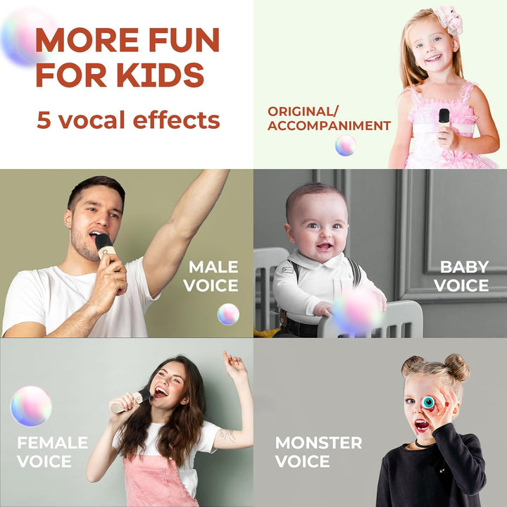 Portable Mini Karaoke Machine with Bluetooth Speaker & 2 Wireless Mics – Veylo