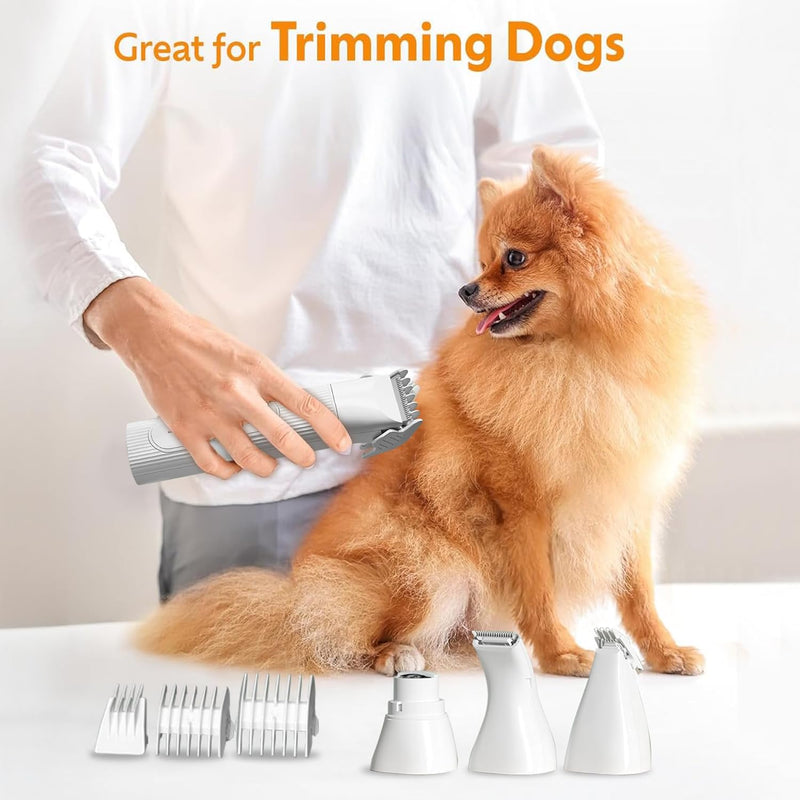 4-in-1 Cordless Pet Grooming Clippers with Nail Grinder – Velporo