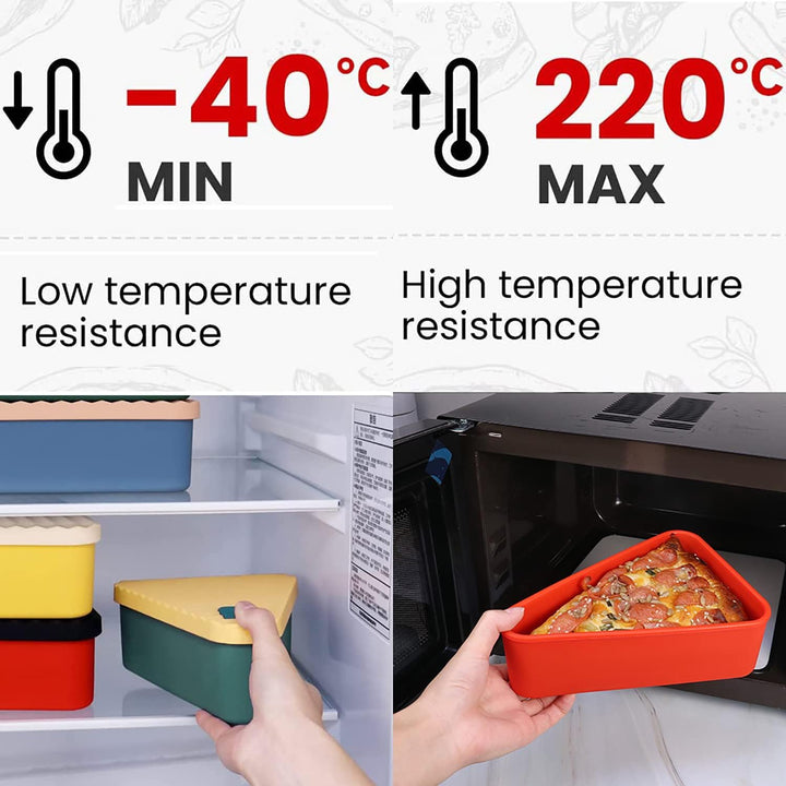 Reusable Pizza Storage Container with 2 Trays – SliceSafe (1+1 FREE)