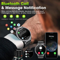Military Smart Watch for Men with 1.85" HD Screen and Flashlight