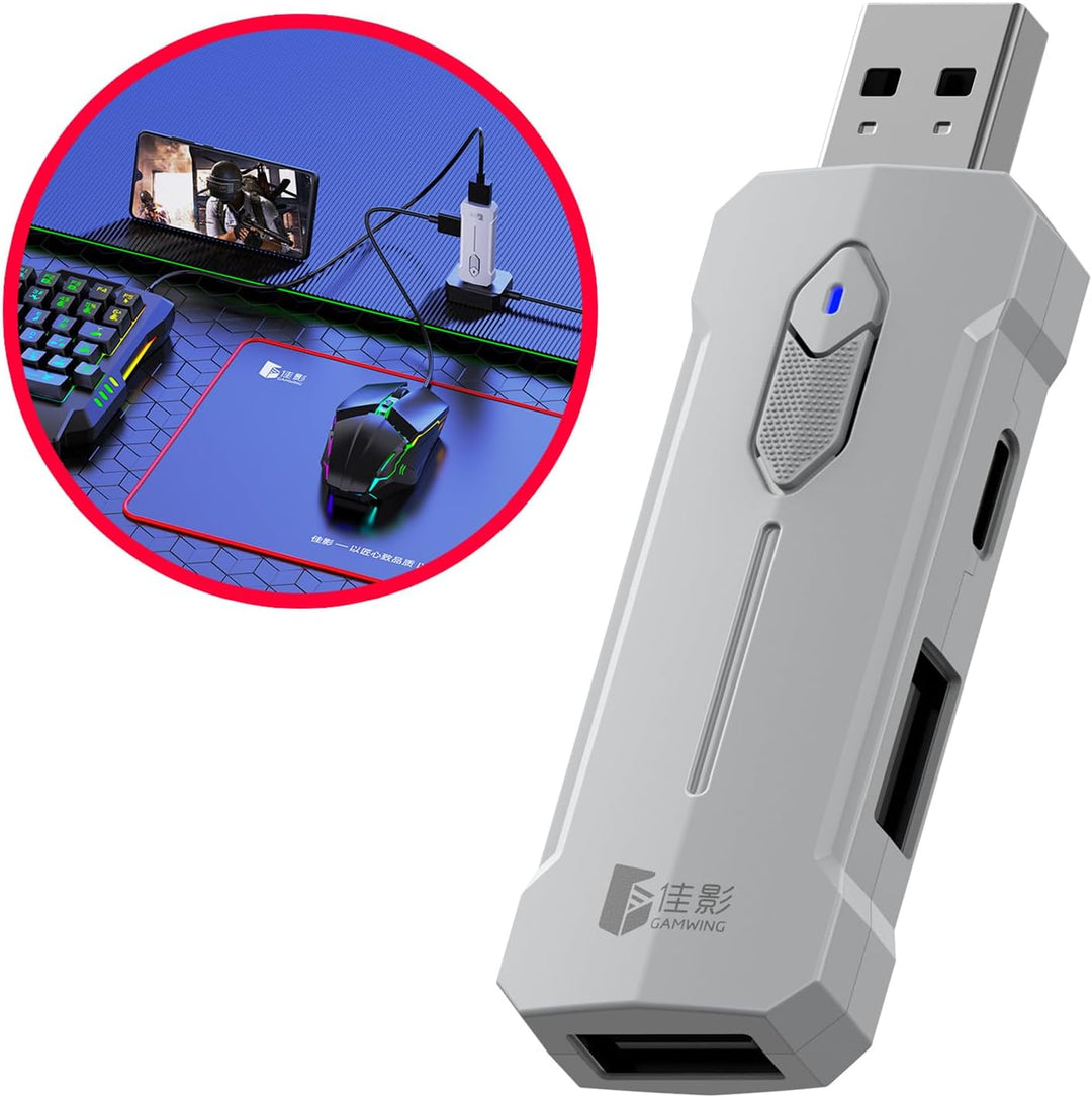 RGB Gaming Keyboard and Mouse Combo – Ergonomic Controller Adapter Set – Zyvorn