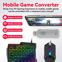 RGB Gaming Keyboard and Mouse Combo – Ergonomic Controller Adapter Set – Zyvorn