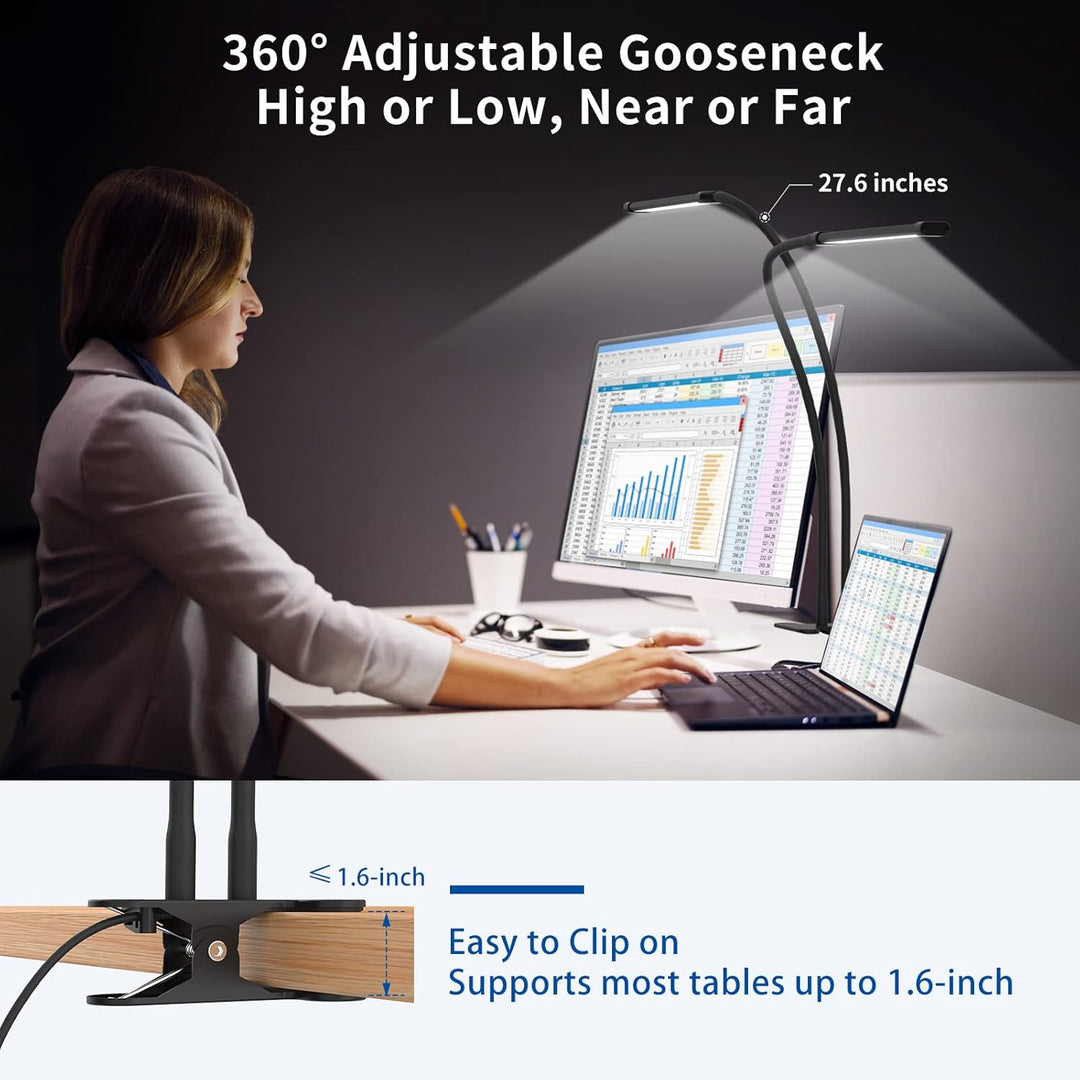 77 LED Desk Clamp Lamp with 70cm Flexible Gooseneck – Ravien