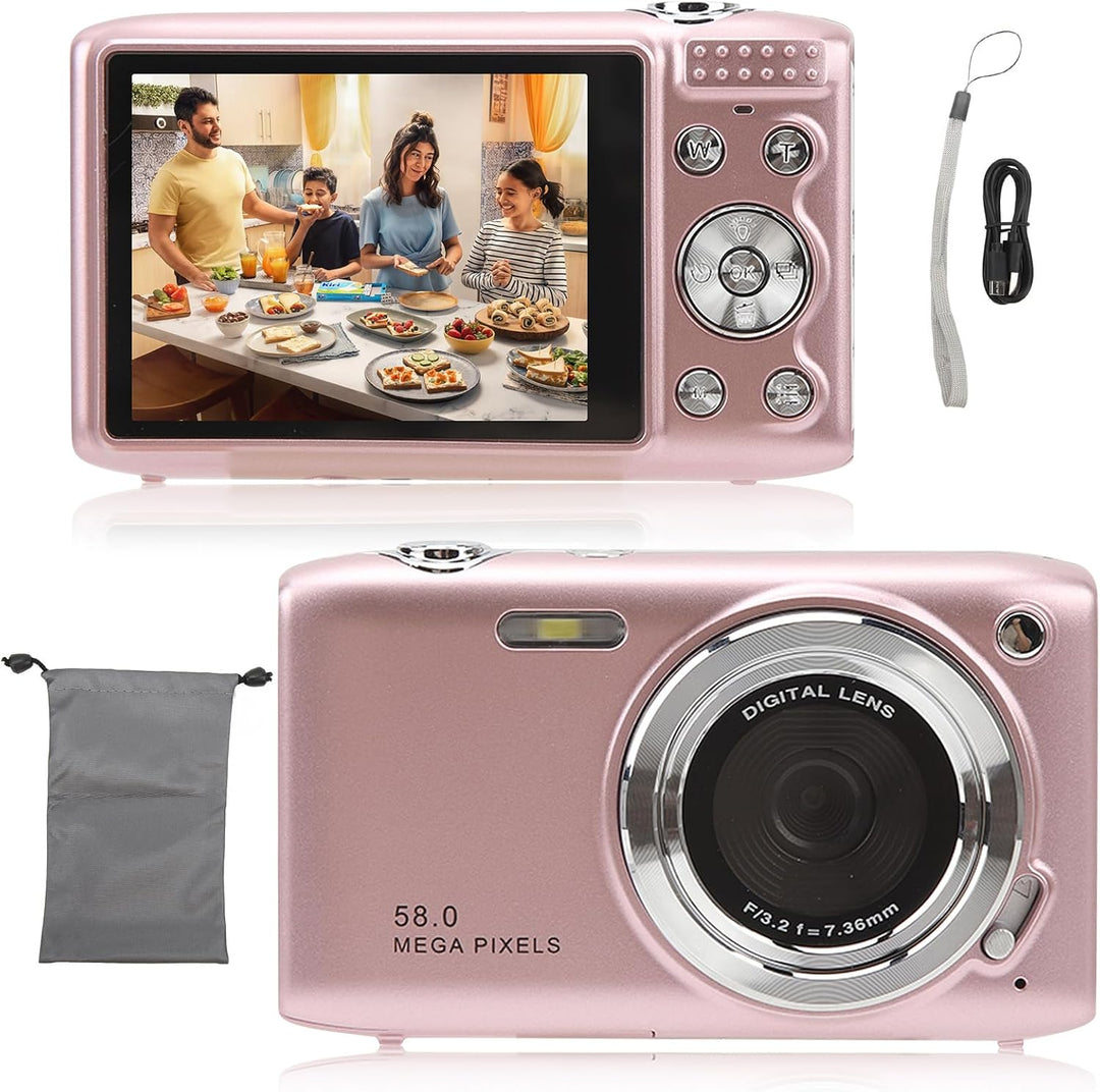 4K Compact Digital Camera with 58MP Photos and 16X Zoom – Lumora