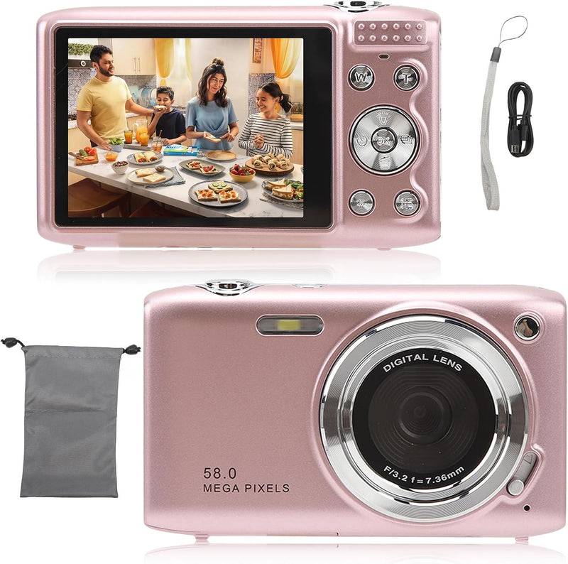 4K Compact Digital Camera with 58MP Photos and 16X Zoom – Lumora