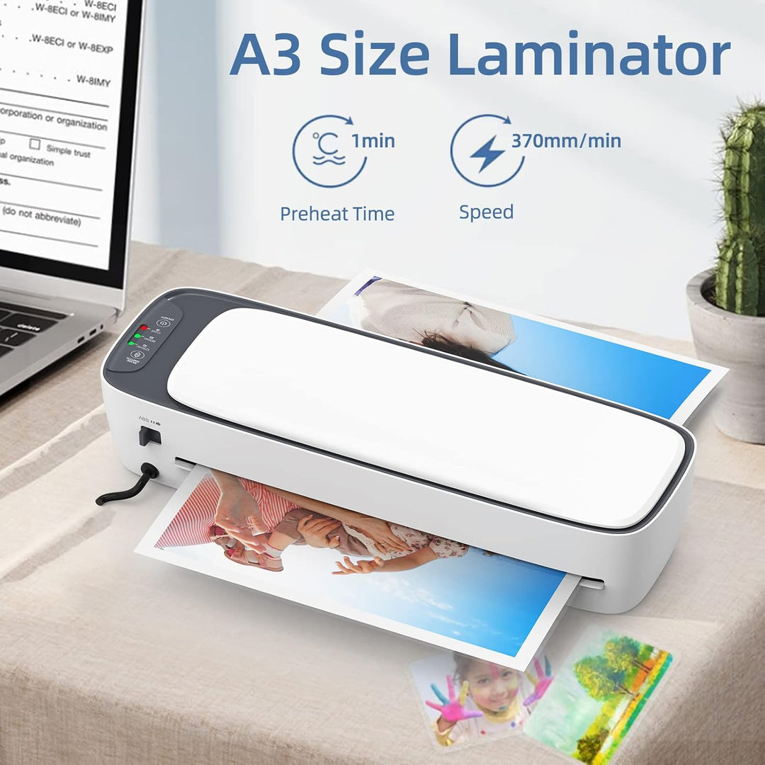 A3 Desktop Laminator Set with Hot & Cold Modes and 6-in-1 Functions – Lexaro