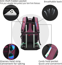 Water-Resistant Travel Laptop Backpack with USB Port & Organised Storage