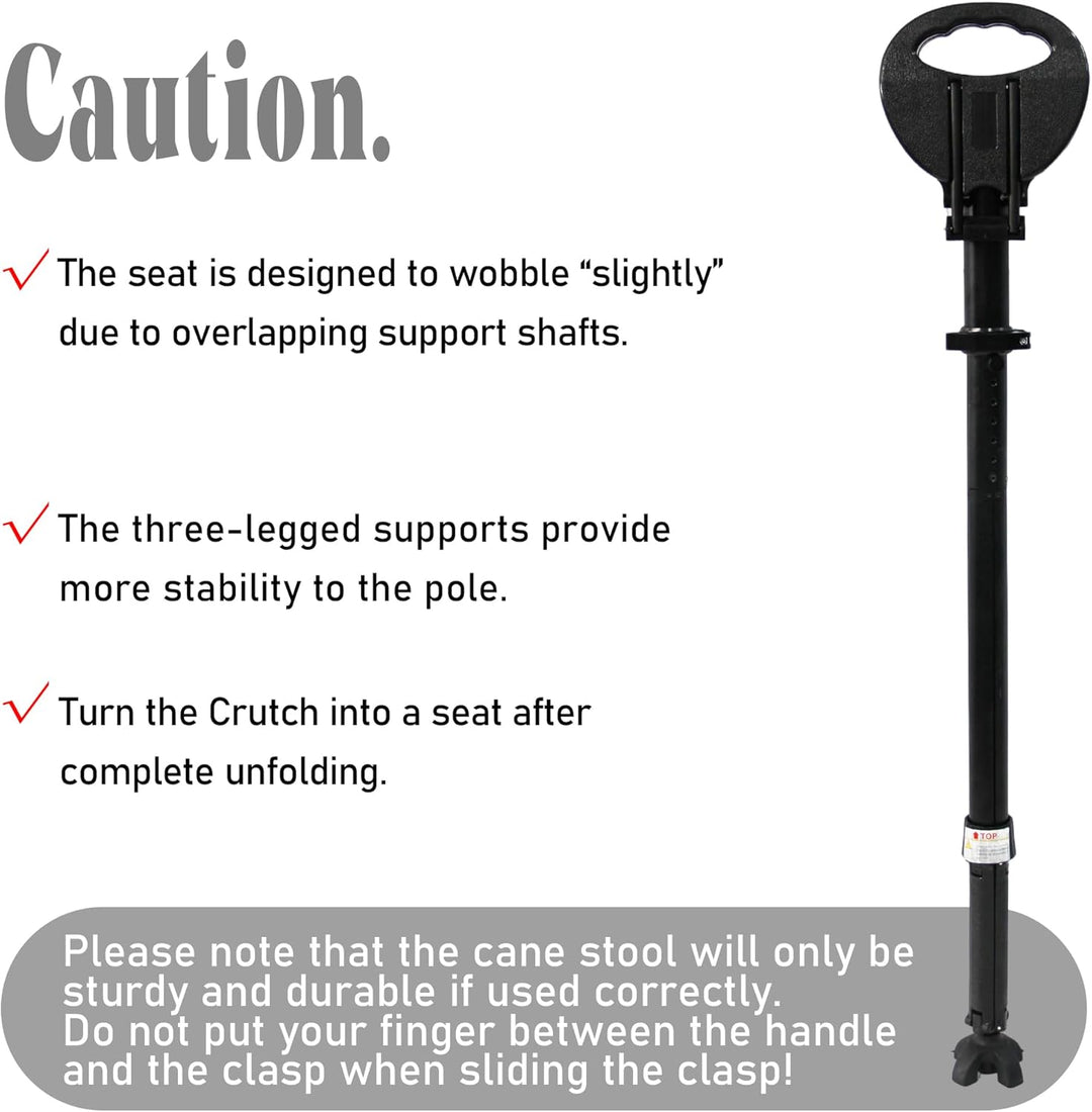Foldable Walking Cane with Seat – StepMate