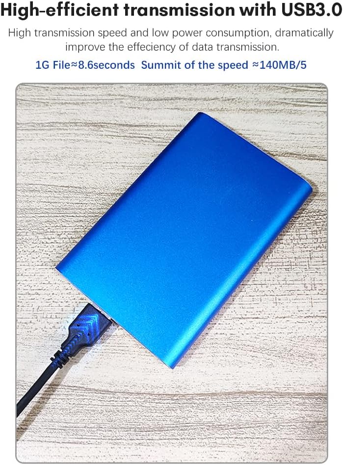 Portable 1TB USB 3.0 Hard Drive with Metal Case and High-Speed Transfer – Dravero