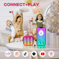 Portable Mini Karaoke Machine with Bluetooth Speaker & 2 Wireless Mics – Veylo
