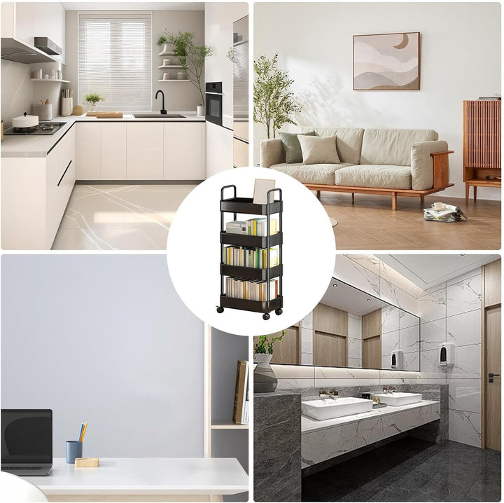 Rolling Utility Cart with Wheels & Handle – Veyora