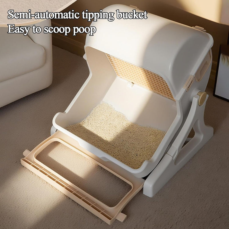 Automatic Odourless Litter Box with Open-Top Design – Felvora
