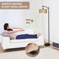 Arc Floor Lamp with Remote Control & Dual Shades – Norvella