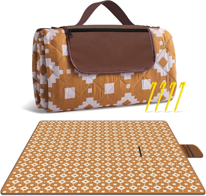 Extra Large Waterproof Picnic Blanket 200 × 200 cm with 3 Layers – MeadowRest