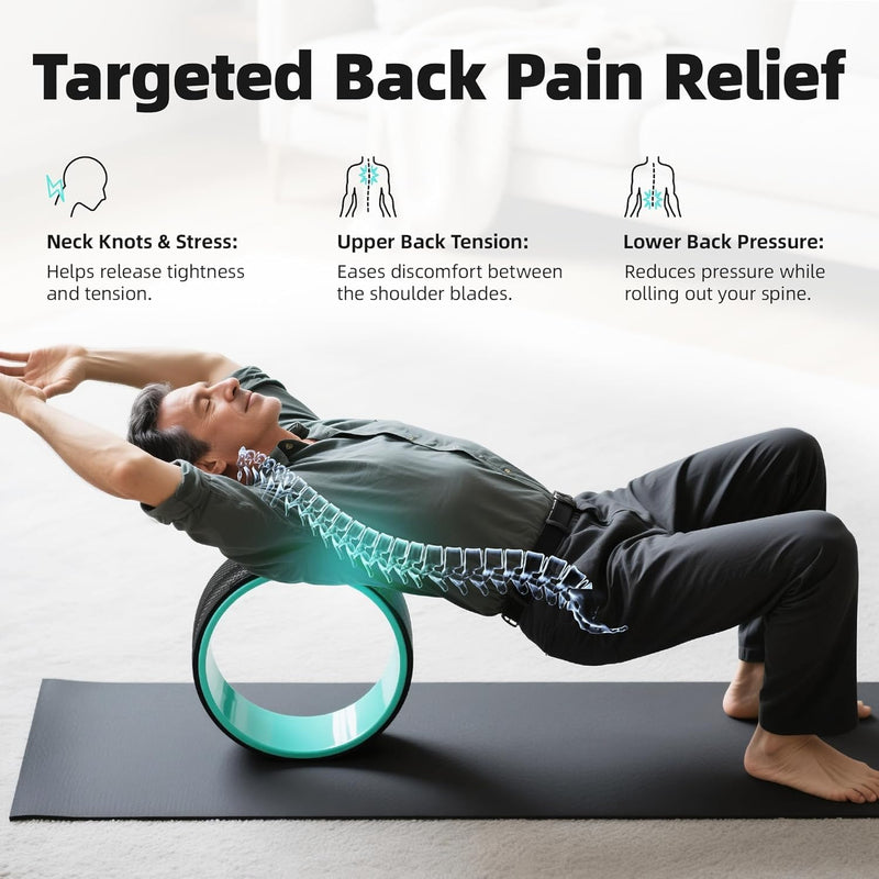 Back Roller Wheel Set of 4 with Yoga Blocks – Artheva