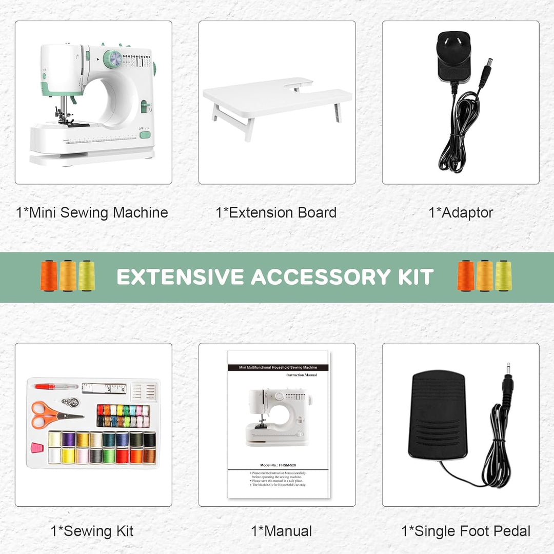 Portable Sewing Machine with 12 Stitches & Extension Table – StitchPro