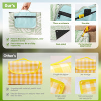 Extra Large Waterproof Picnic Blanket 200 × 200 cm with 3 Layers – MeadowRest