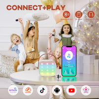 Portable Mini Karaoke Machine with Bluetooth Speaker & 2 Wireless Mics – Veylo