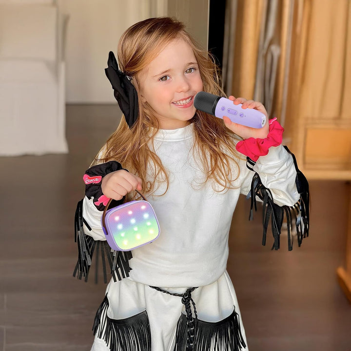 Portable Mini Karaoke Machine with Bluetooth Speaker & 2 Wireless Mics – Veylo