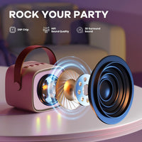 Portable Mini Karaoke Machine with Bluetooth Speaker & 2 Wireless Mics – Veylo