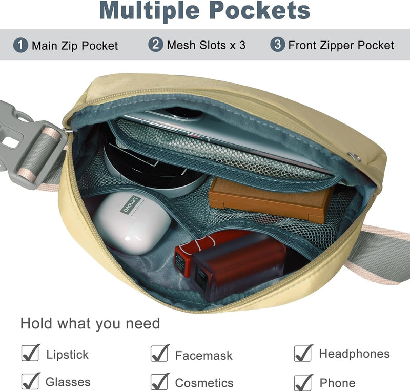 Lightweight Mini Crossbody Waist Bag with Adjustable Strap – Unisex Everyday Pack (1+1 FREE)