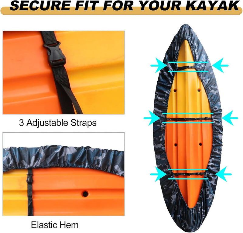 Waterproof UV-Resistant Kayak Cover with Adjustable Straps – Marivor
