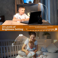 3 Colour Modes LED Desk Clamp Lamp with  & Flexible Gooseneck – Selvara (1+1 FREE)