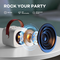 Portable Mini Karaoke Machine with Bluetooth Speaker & 2 Wireless Mics – Veylo