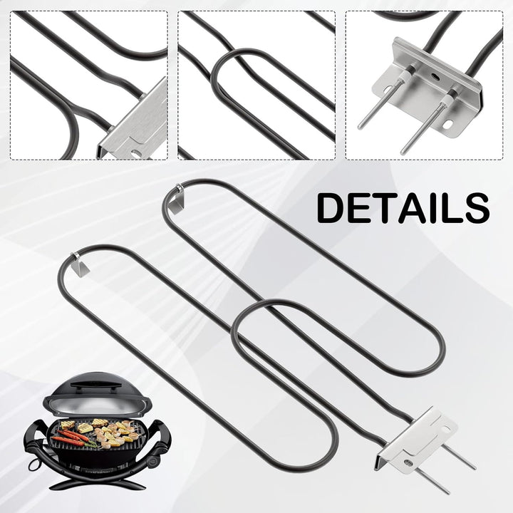 High-Power Stainless Steel Grill Heating Coil 2200W for Outdoor Electric BBQ – Zeythra