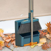Large Broom and Dustpan Set – Long Handle with 180° Rotating Broom Head – Clavira
