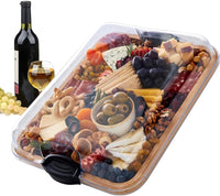 Bamboo Charcuterie Serving Board with Locking Clear Lid – Savorya