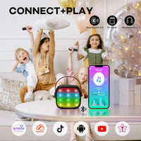 Portable Mini Karaoke Machine with Bluetooth Speaker & 2 Wireless Mics – Veylo