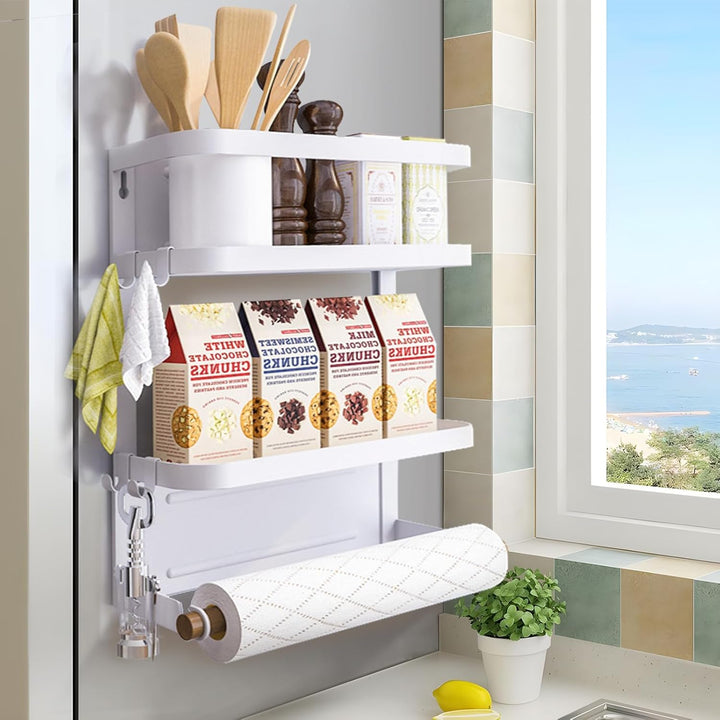 Magnetic Fridge Spice Rack with Paper Towel Holder – Oryden