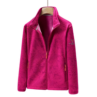 Women's Outdoor Fleece Jacket Windproof with Plant Pattern – Marit