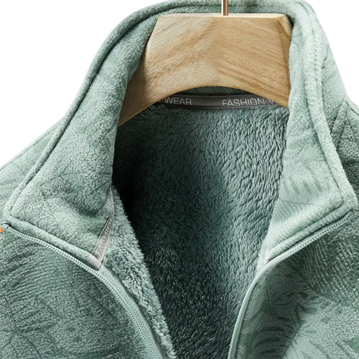 Women's Outdoor Fleece Jacket Windproof with Plant Pattern – Marit