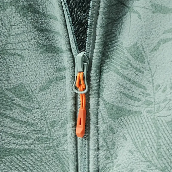 Women's Outdoor Fleece Jacket Windproof with Plant Pattern – Marit