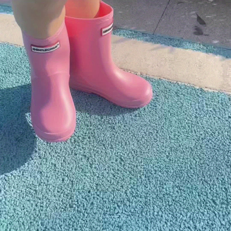 Children's solid-colour waterproof wellies – Noah