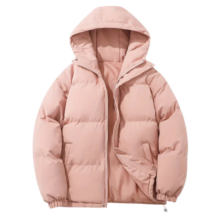 Padded men's puffer jacket with hood - Elias