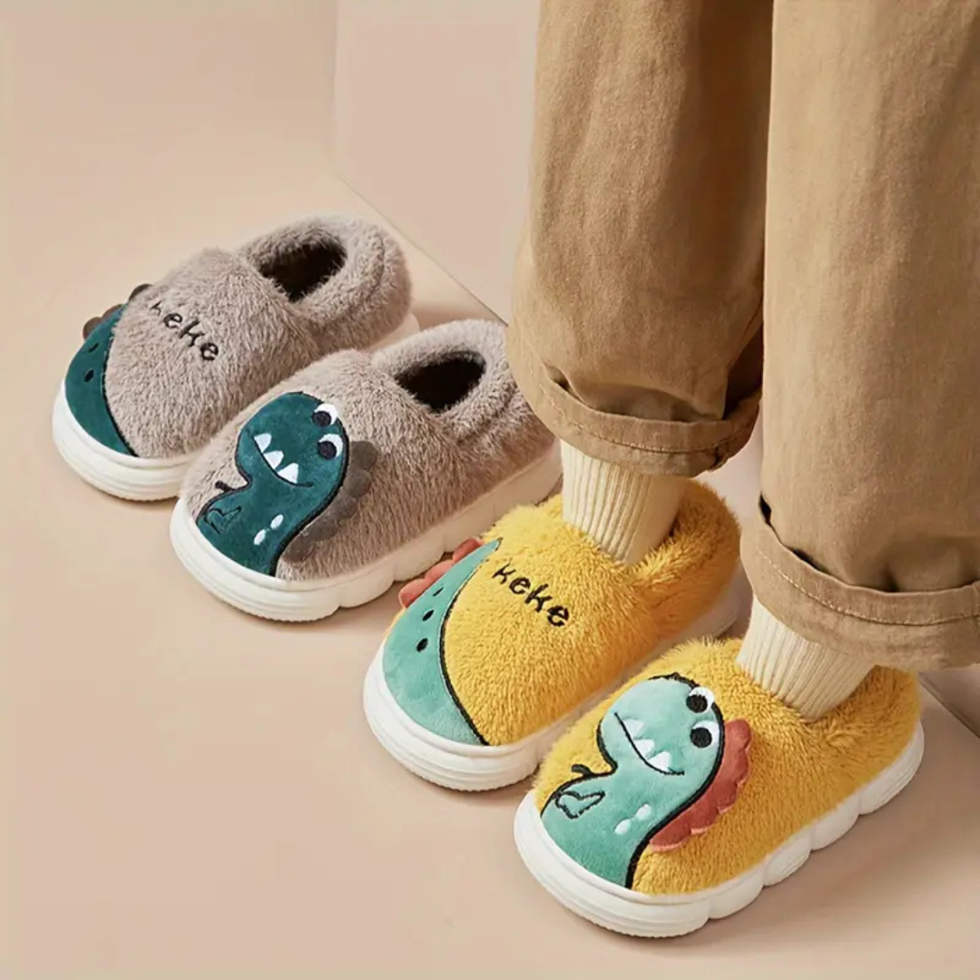 Kid's Slippers with Dino Design – DinoSteps