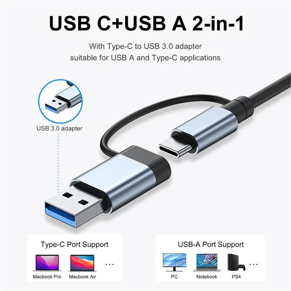 8-in-1 USB-C Hub with SD, Audio, USB Ports – Buy 1, Get 1 FREE-State of Style