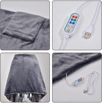 USB Heated Shawl – Portable Electric Wrap with 3 Heat Levels & Overheat Protection – Venora